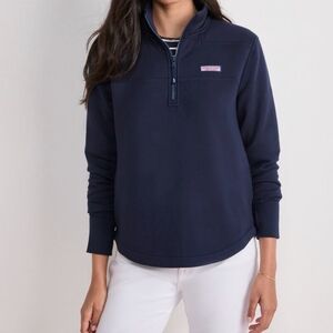 Vineyard Vines Women's Navy Shep Shirt Half-Zip Sweatshirt
